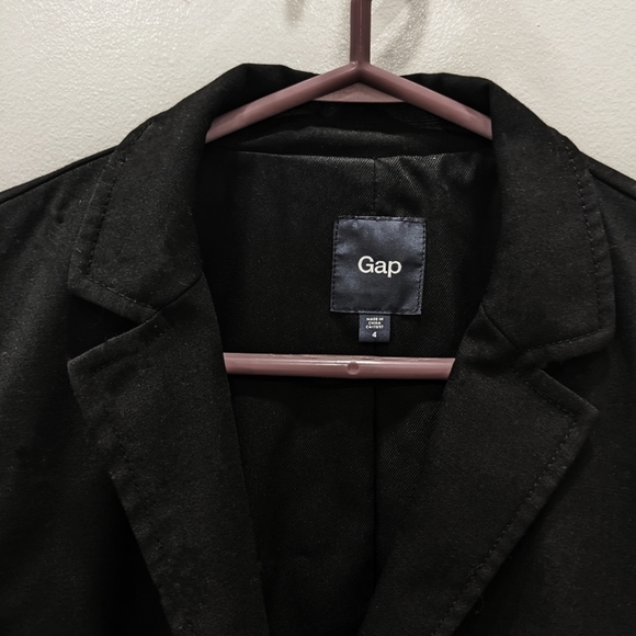 Gap Black One Button Blazer - Size 4 - Picture 2 of 3
